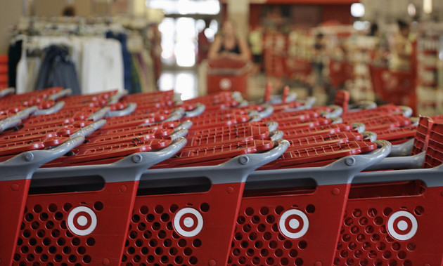 Rows of carts await customers at a Target store in Chicago in 2012. M. Spencer Green/AP