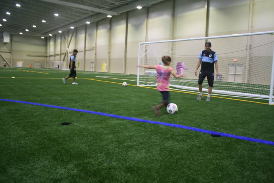 Minnesota United players conducted a soccer clinic when Bielenberg Sports Center opened in Woodbury in 2014. The team has pulled out of a deal with the city, but will continue to provide clinics. Photo: Bielenberg Facebook page.