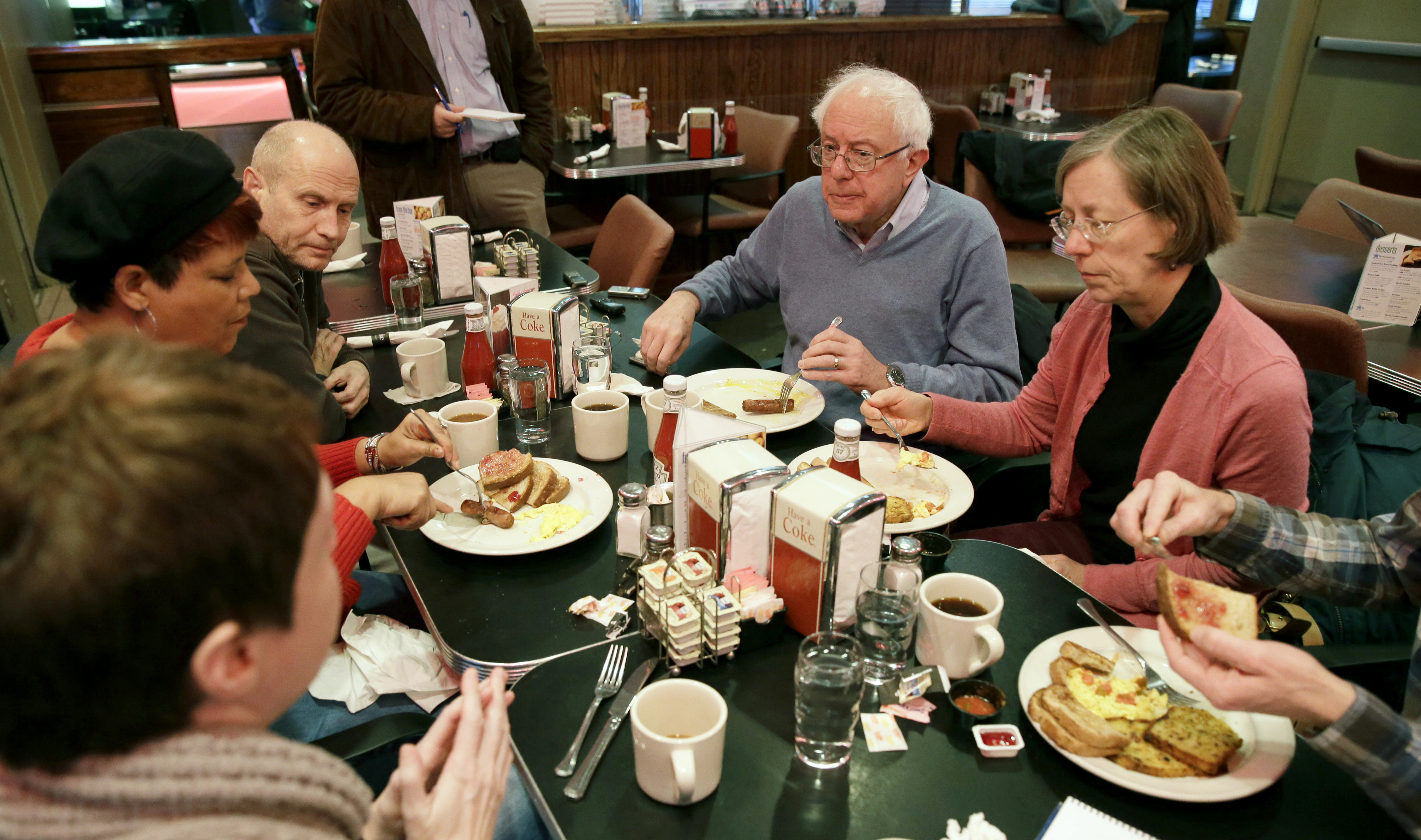 If you want to run for president, you better plan on having breakfasts in Iowa at least two years before an election, as Sen. Bernie Sanders, did in 2014. (AP Photo/Charlie Neibergall)