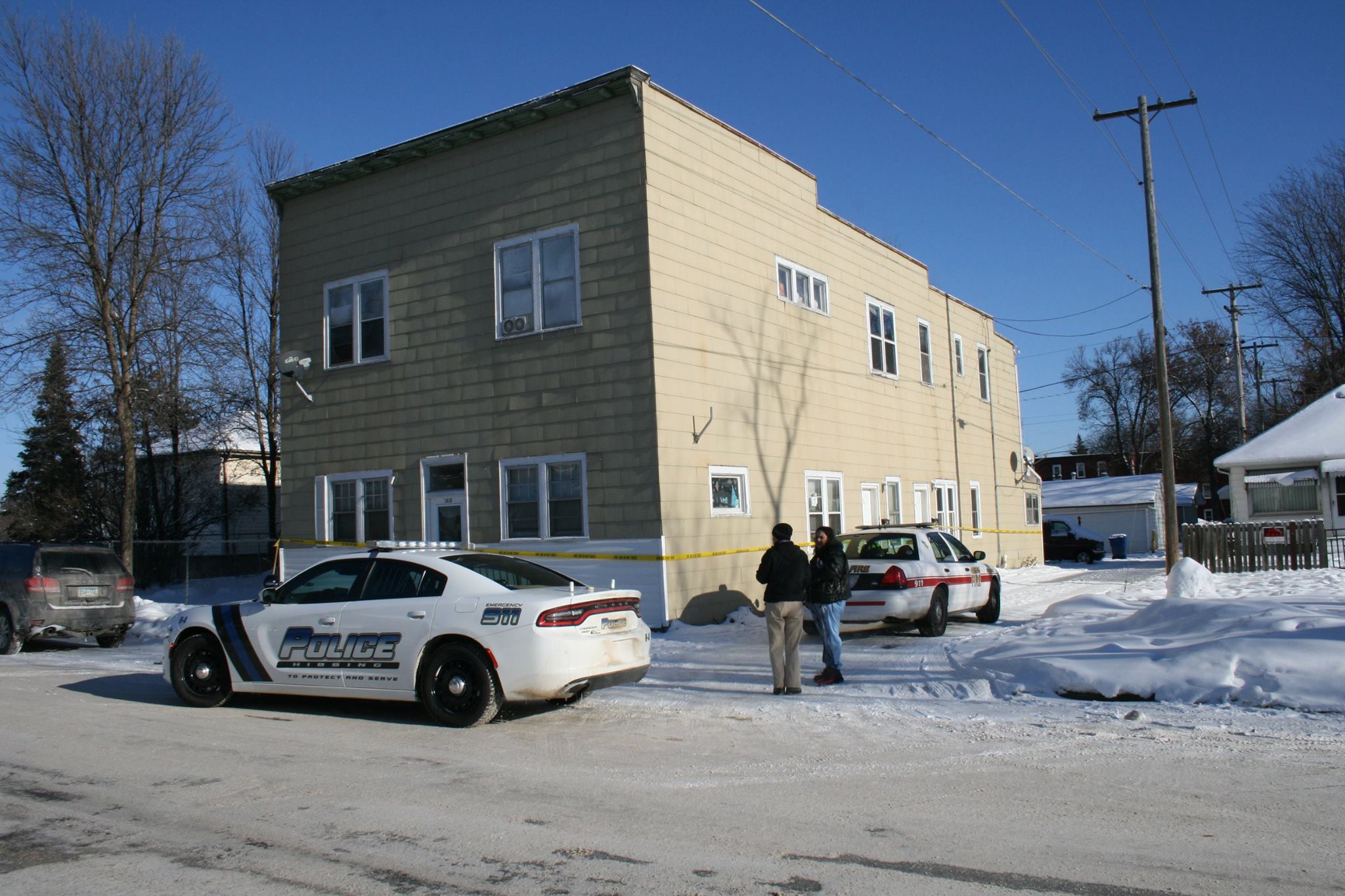 Hibbing police someone broke in and stole property and Christmas presents under the tree of one of the families in this four-unit apartment building. 