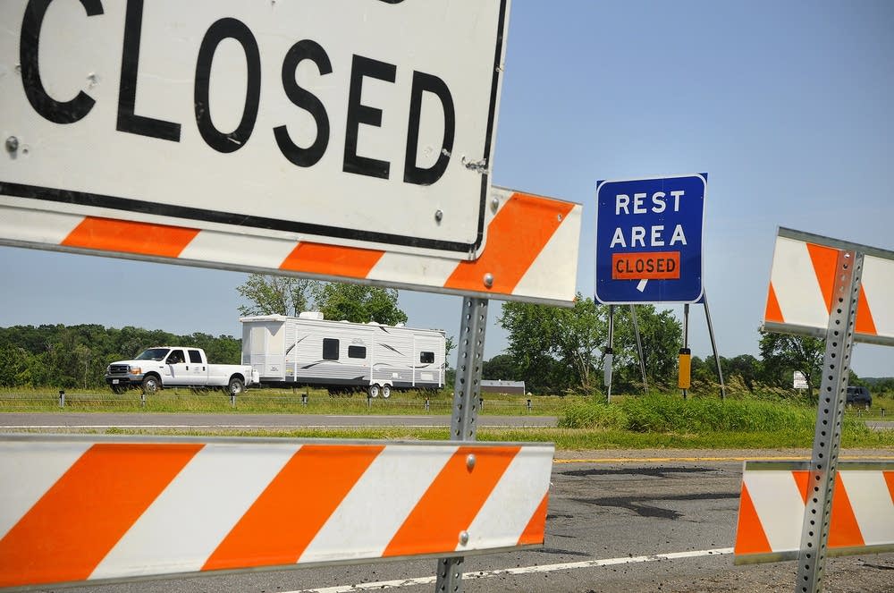 A rest stop closed just before the 2011 state government shutdown.  AP Photo/St.Cloud Times, Jason Wachter, file.