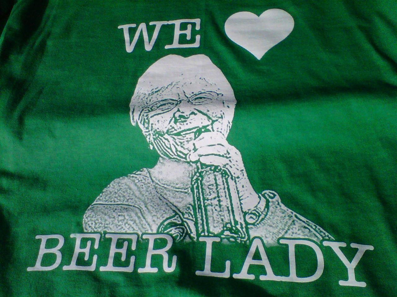 Beth Delano was so popular at UND hockey games that fans had T-shirts made up in her honor.