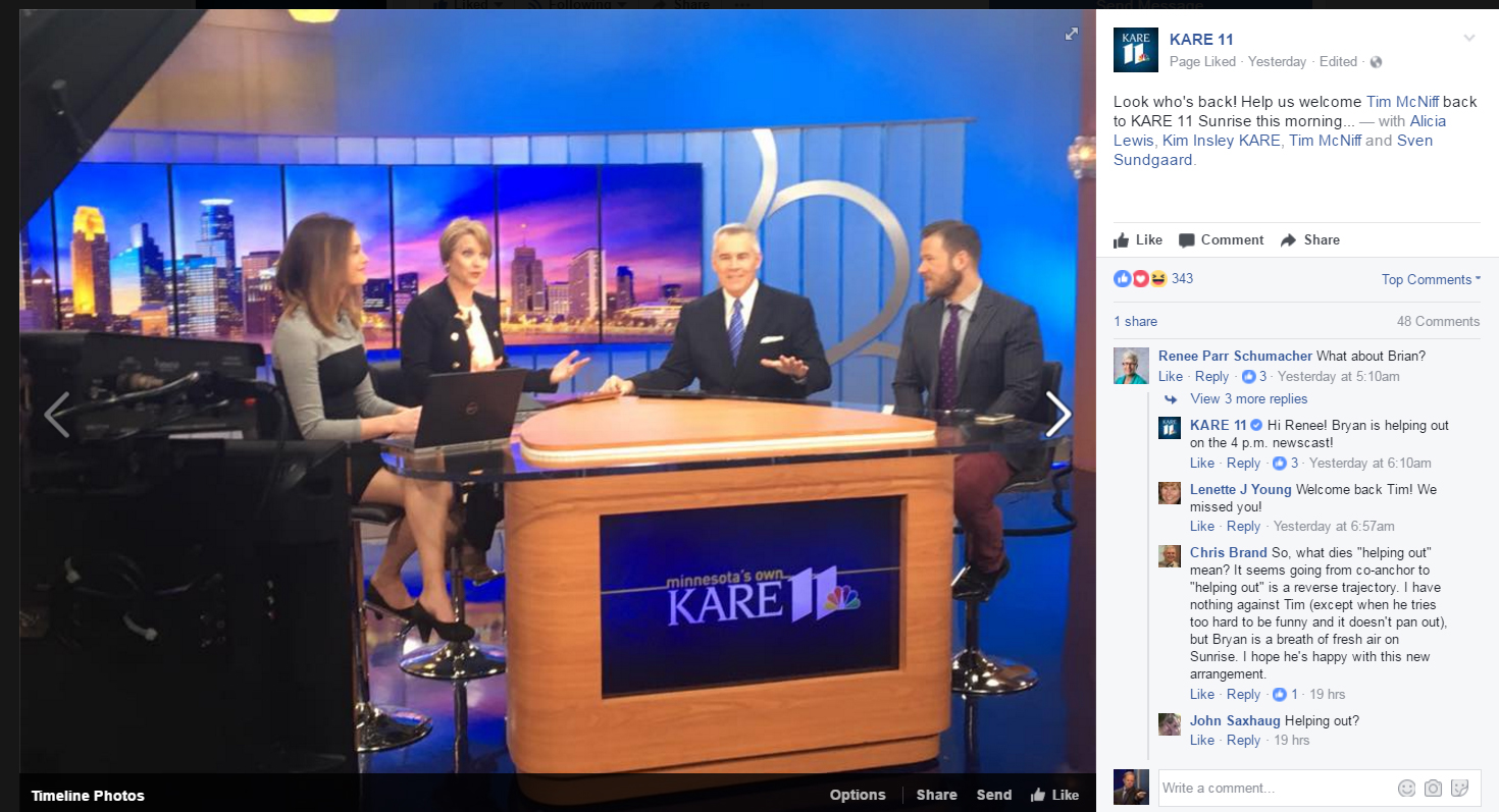 KARE 11 - Tim McNiff has walked out of the KARE 11