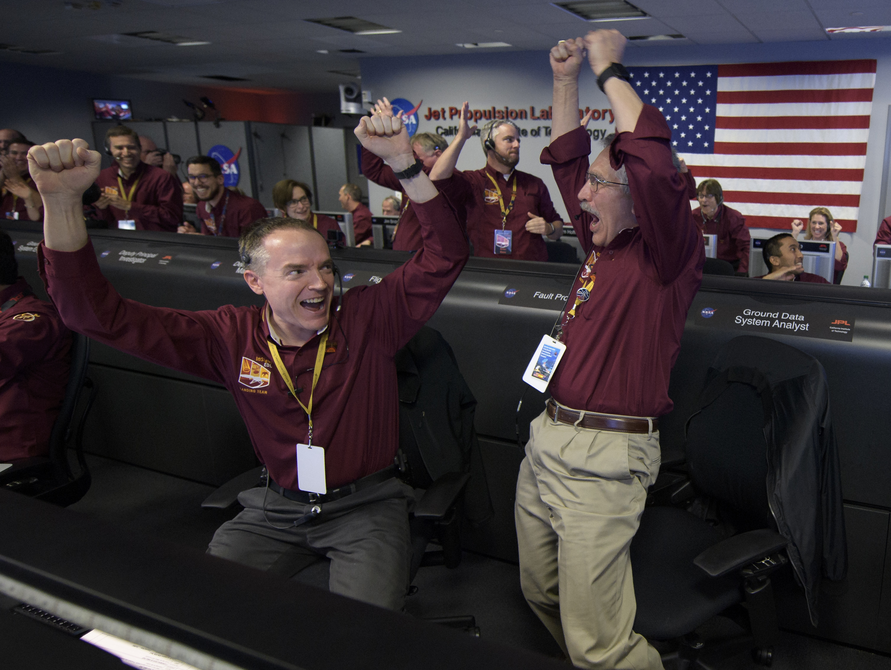 nasa mission control celebration